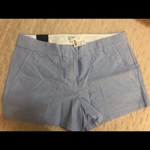 J.Crew light blue chino shorts size 8 new 3.5 inch
